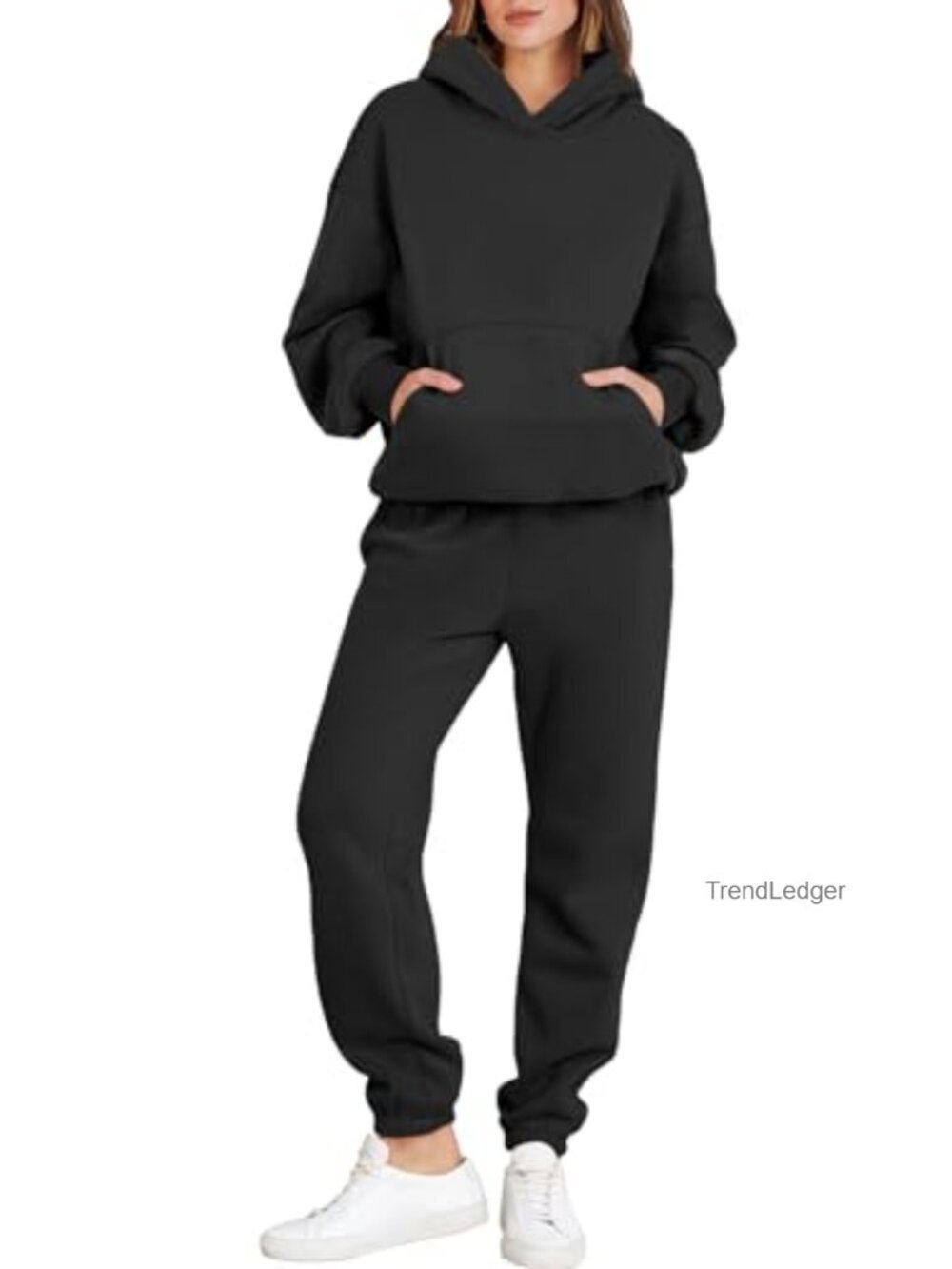 Women's 2 Piece Lounge Sweat Set Oversized Hoodie Jogger Sweatpants